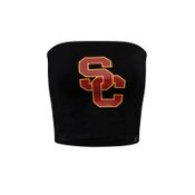 USC Trojans Women's Hype and Vice Black SC Interlock Tube Top